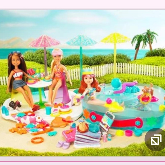 Vintage Barbie Wee 3 Friends 🏖️Pool And Patio PARTY PLAYSET MATTEL 2004 - Picture 16 of 16